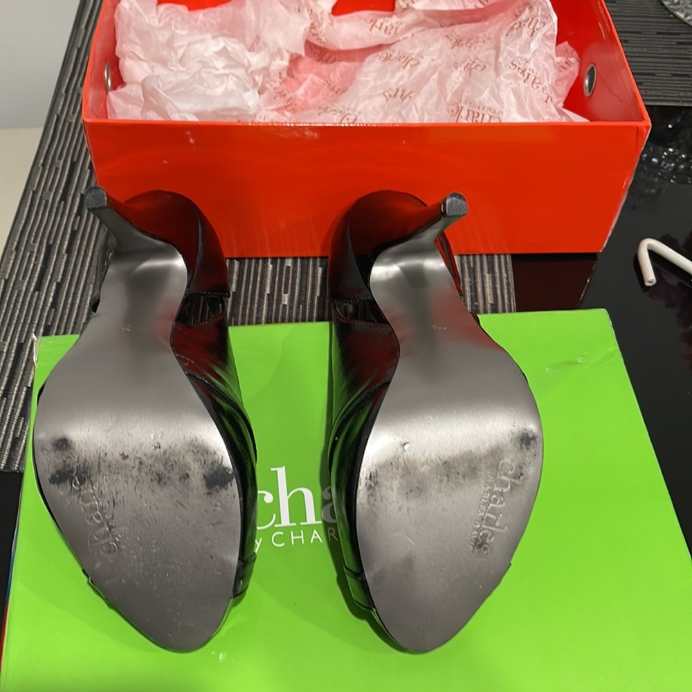 Charles David Black Platform Open Toes Pumps - image 6